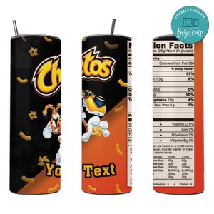 Cheetos 20 oz skinny tumbler Customizable Template Instant Download