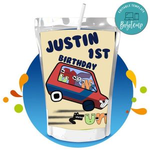 Alphabet lore Birthday Capri Sun Customizable Template Instant Download