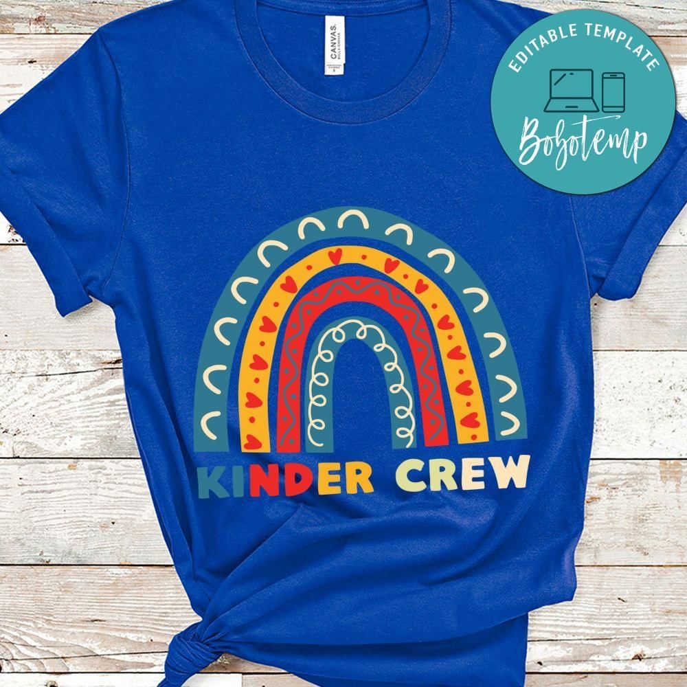 Rainbow Kinder Crew toddler shirt