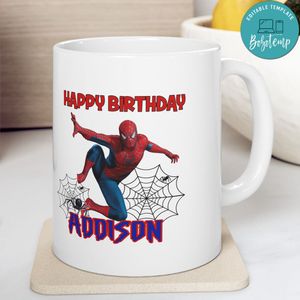 Spiderman Happy Birthday Ceramic Mug 11oz