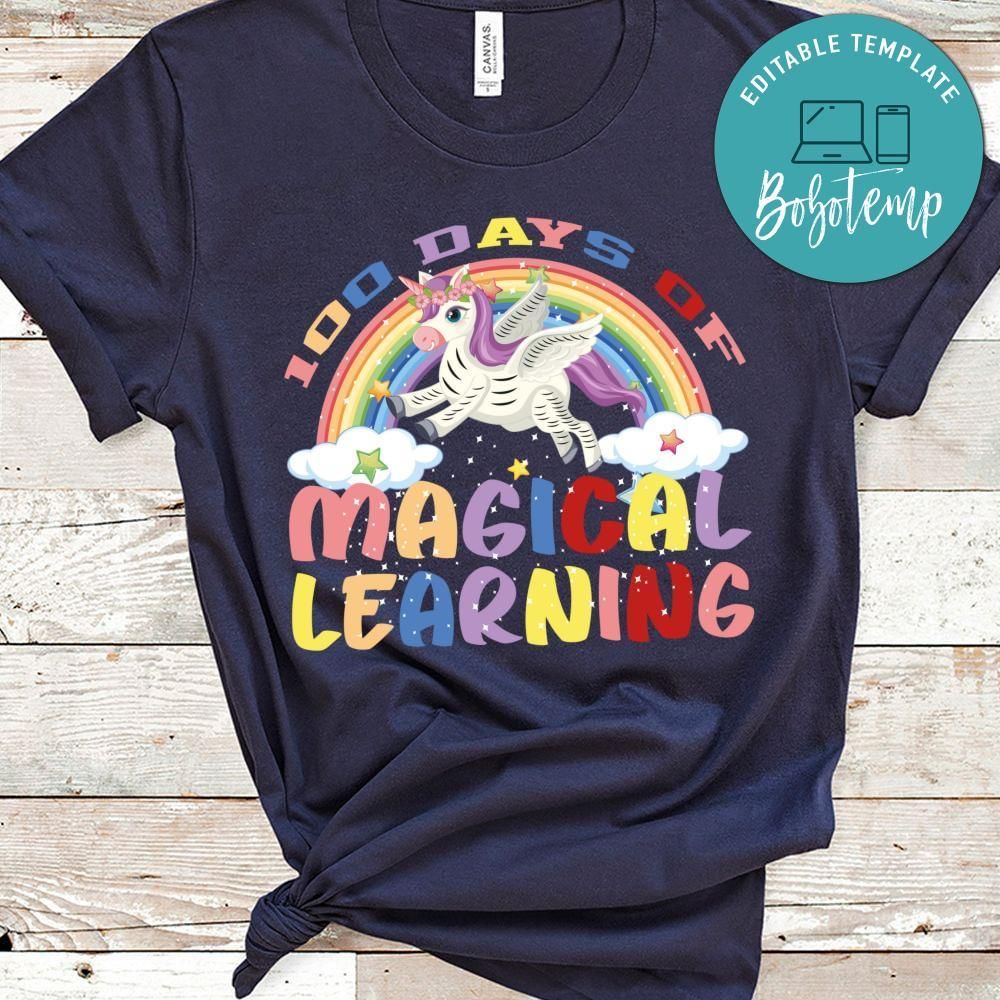 100 days of magical learning shirt