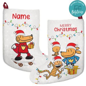 Dog man Custom Name Christmas Stockings