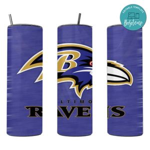 Baltimore Football 20 oz skinny tumbler Customizable Template Instant Download
