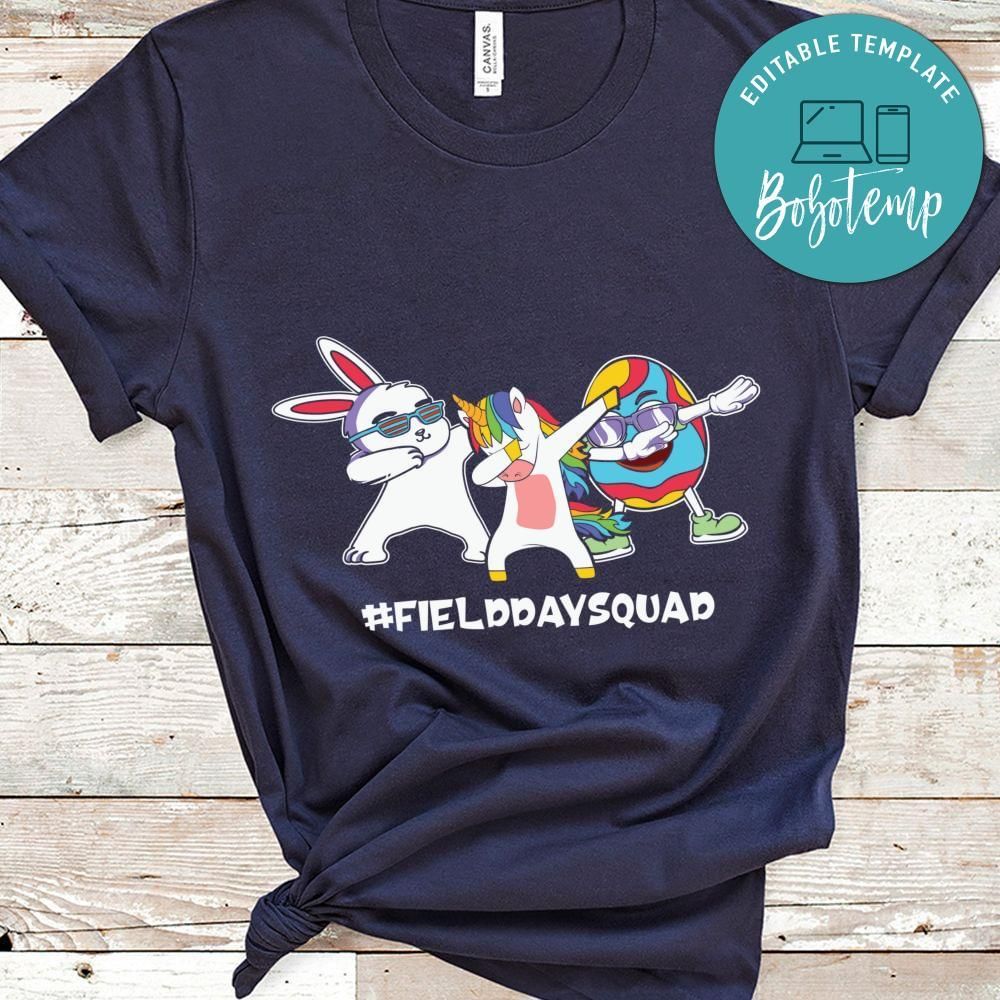 Dabbing Rabbit Unicorn Egg Field day squad teacher shirt