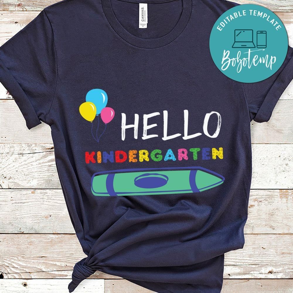 Hello Kindergarten Teacher gift shirt