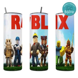 Roblox Gamer tumbler 20 oz skinny tumbler Customizable Template Instant Download