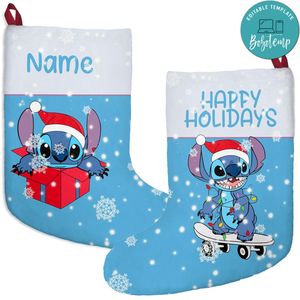 Stitch Custom Name Christmas Stockings