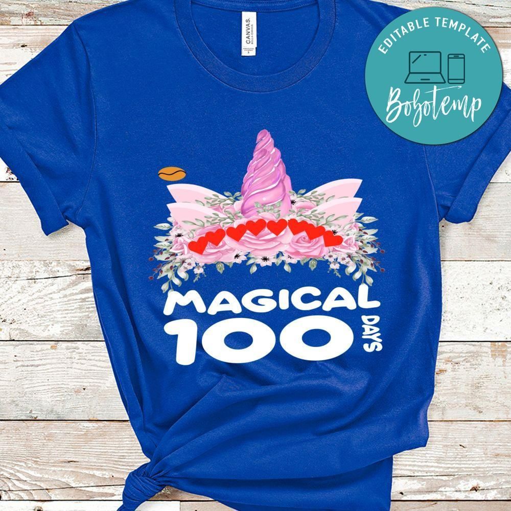 Unicorn magical 100 day shirt