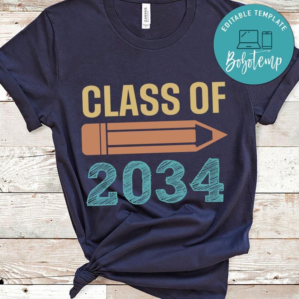 Class of 2034 Kindergarten toddler shirt