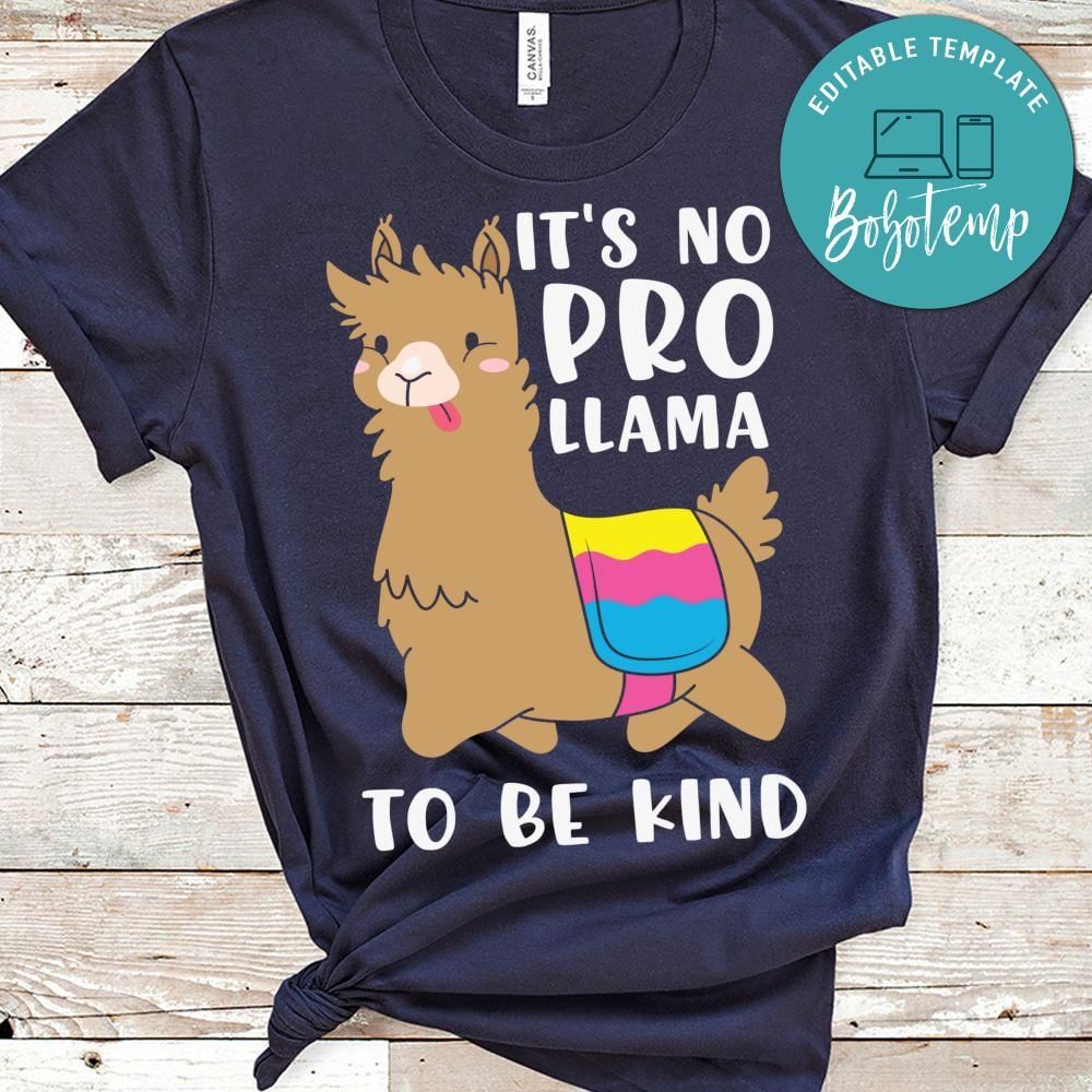 It's no pro llama to be kind teacher shirt