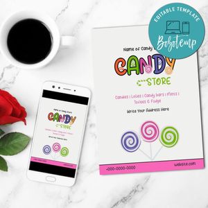 Candy Selling Flyer Customizable Template Instant Download