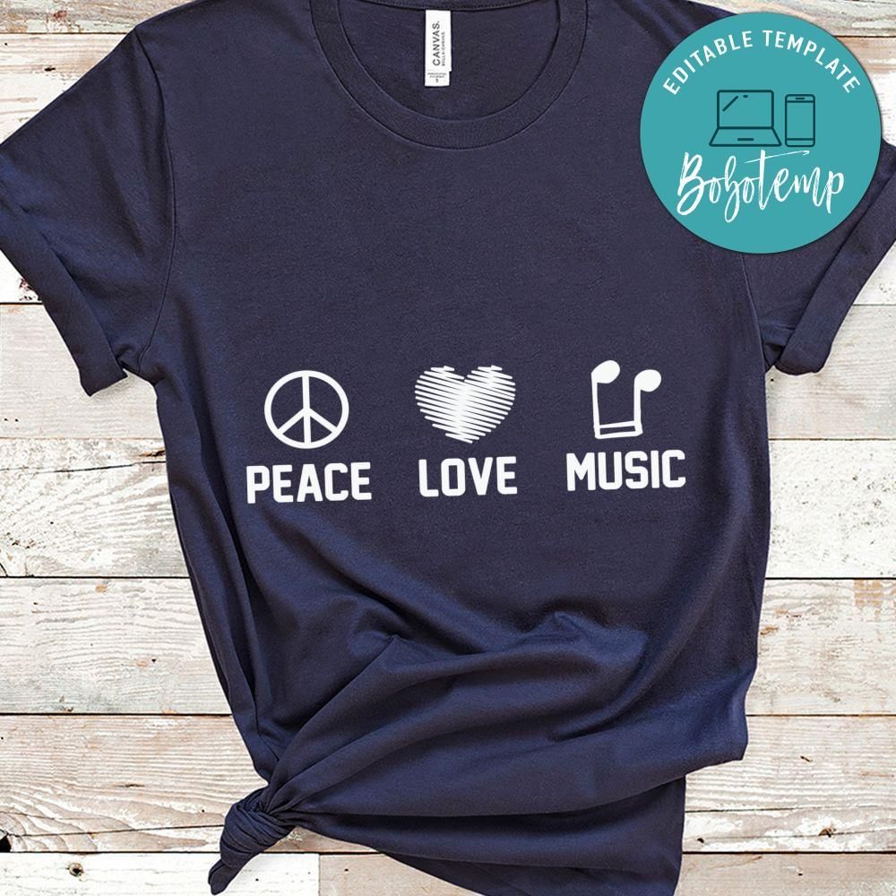 Peace love music shirt