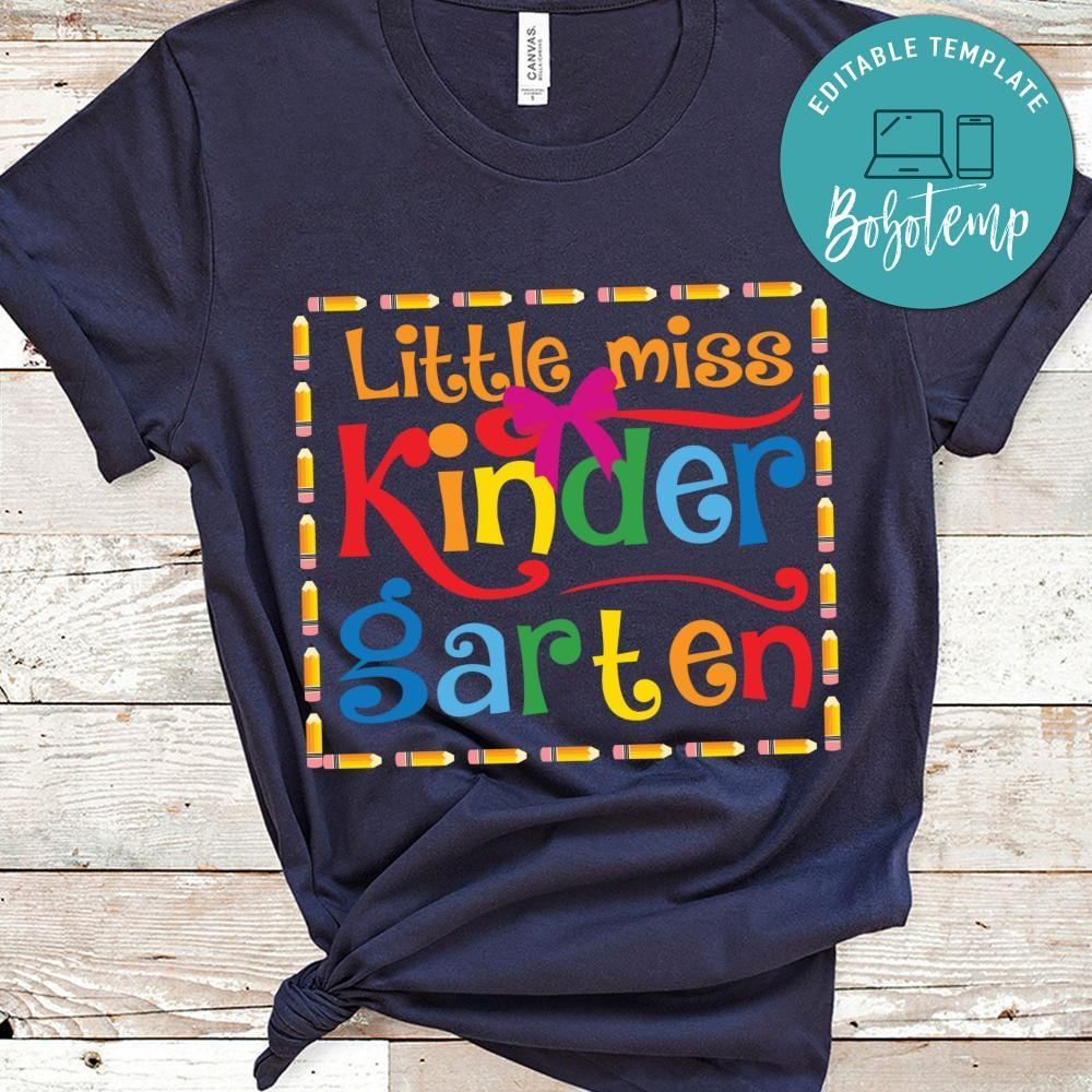 Little miss kindergarten toddler shirt