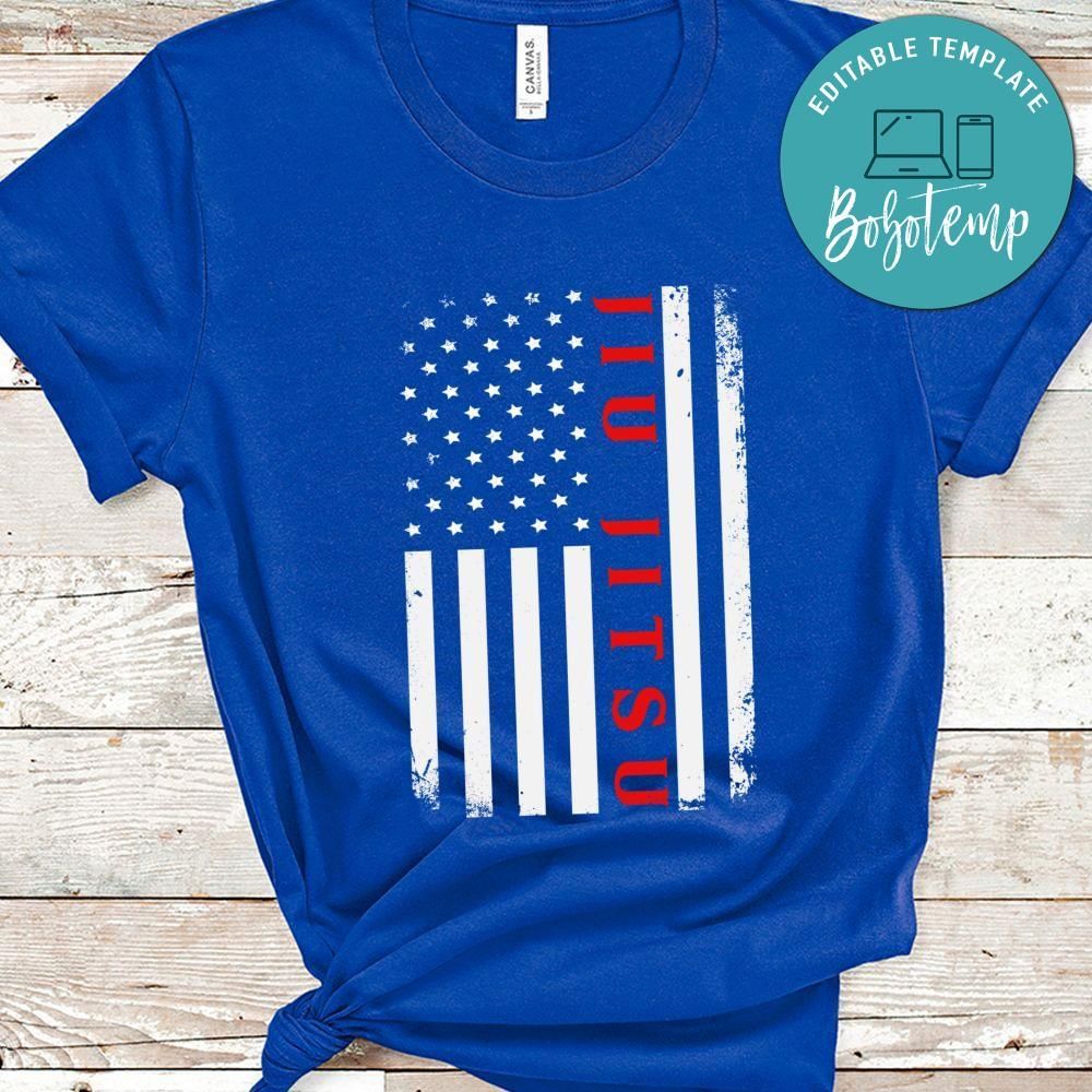 Brazilian Jiu Jitsu American Flag Shirt