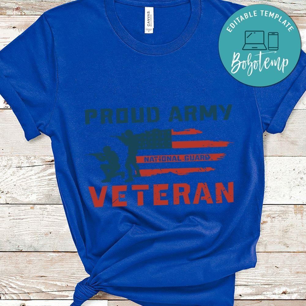 Proud army national guard veteran shirt