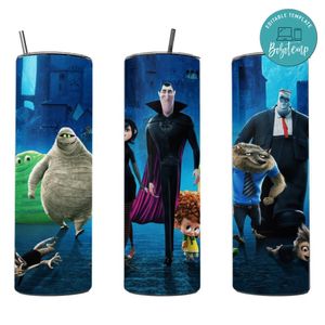 Hotel Transylvania 20 oz skinny tumbler Customizable Template Instant Download