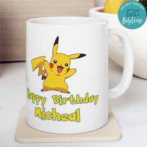 Pikachu Happy Birthday Ceramic Mug 11oz