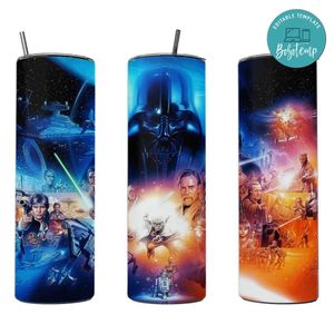 Star wars 20 oz skinny tumbler Customizable Template Instant Download