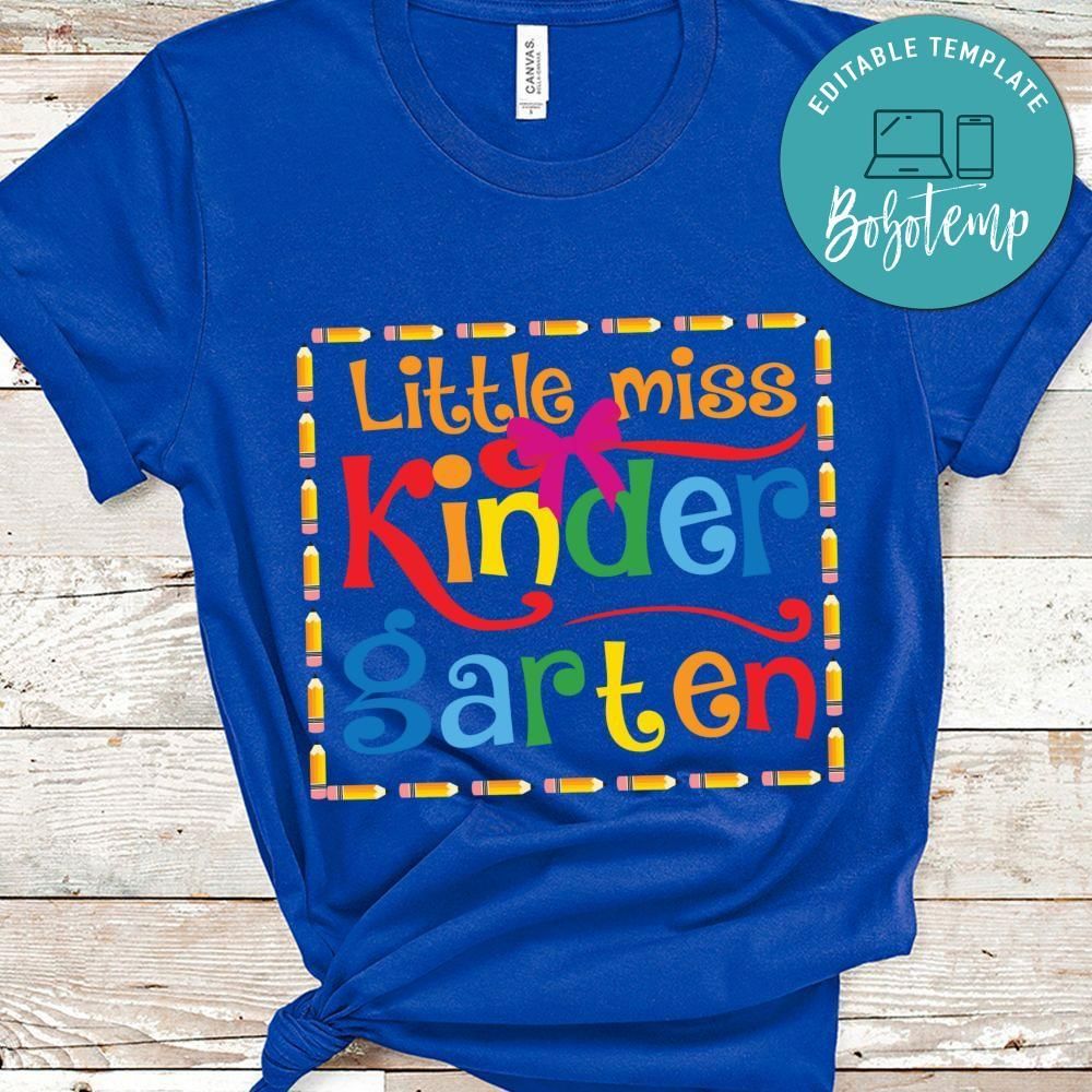 Little miss kindergarten toddler shirt