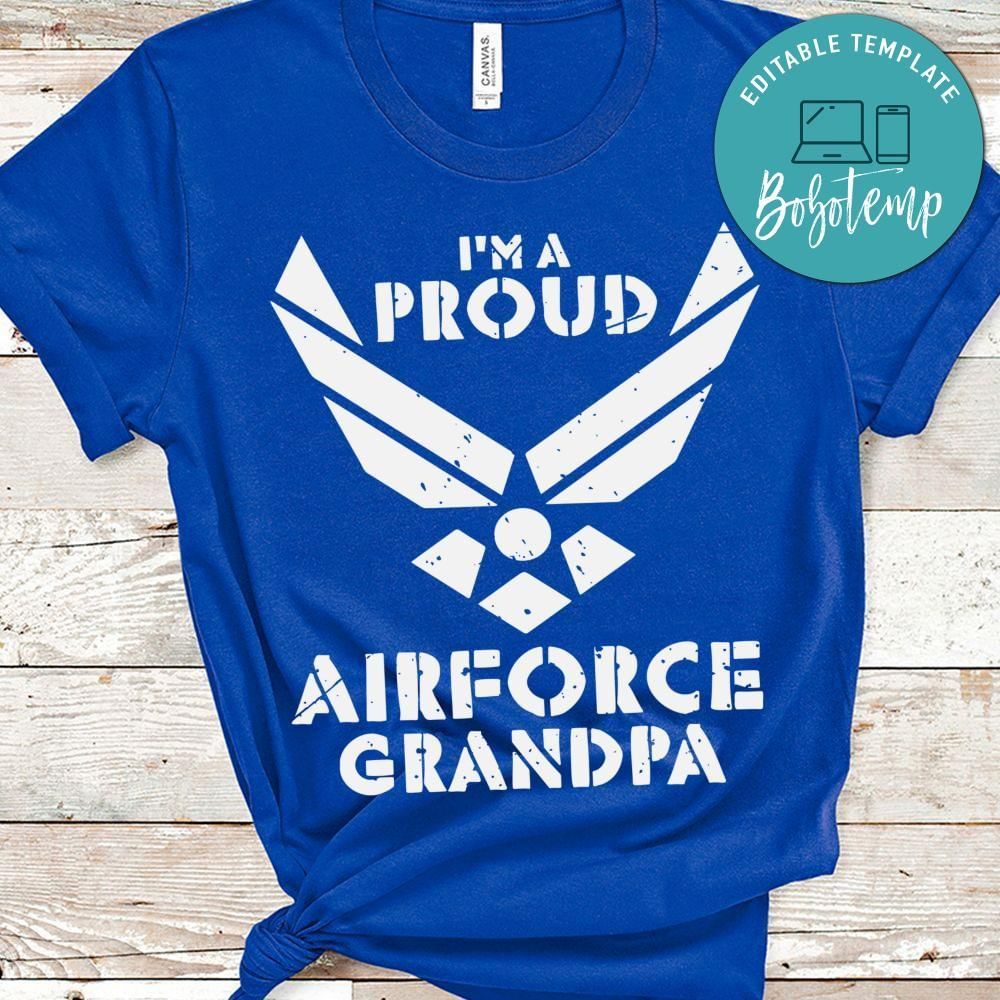 Proud airforce grandpa shirt