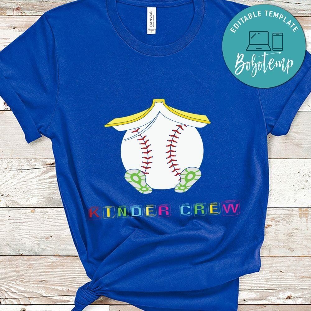 Baseball kinder crew toddler shirt