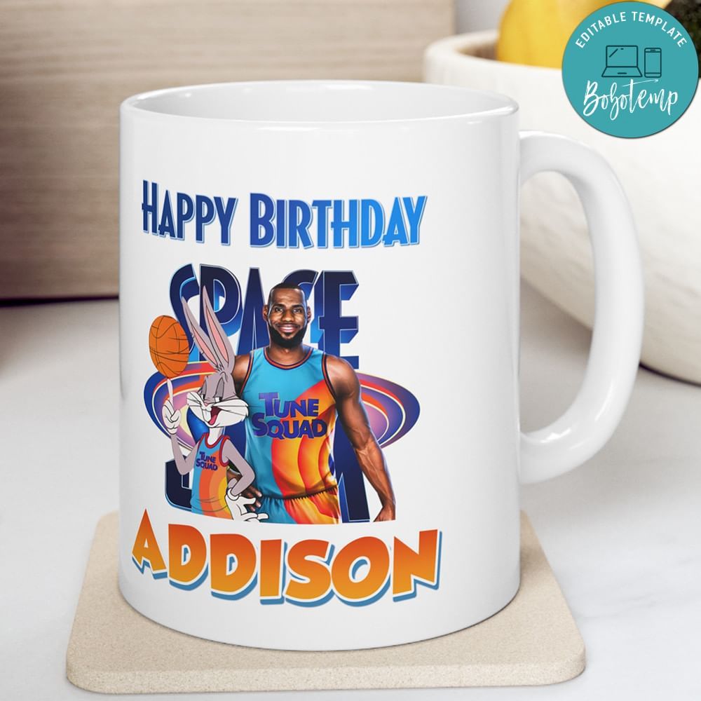 Space jam Happy Birthday Ceramic Mug 11oz