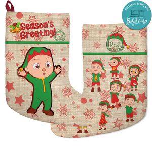 Cocomelon Custom Name Christmas Stockings