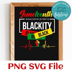 Juneteenth Blackity SVG PNG design template