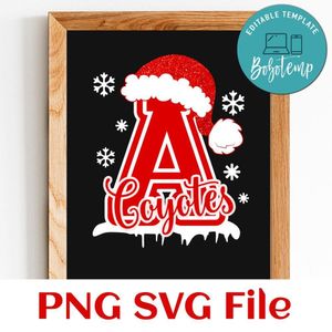 Custom Mascot Christmas Letter Customer Request PNG file template