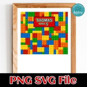 Legoland theme Birthday Customer Request PNG file template