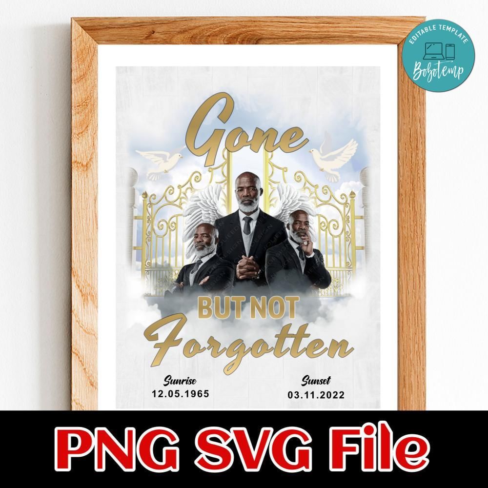 Memorial In Loving Memory PNG design template | Bobotemp