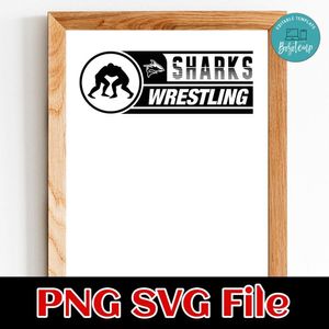Sharks Wrestling SVG design template