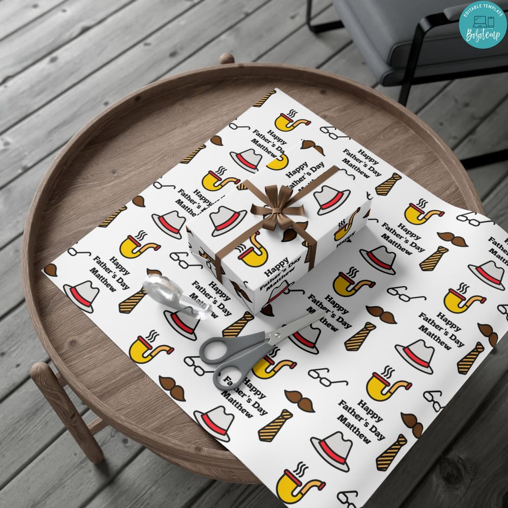 Happy Father's Day Gift Wrap Paper