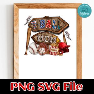 T-ball Mom Customer Request PNG file template