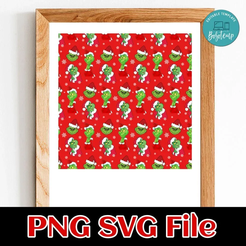 Grinch Pattern Customer Request PNG | Bobotemp Shop