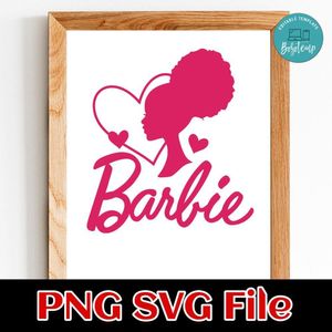 Black Barbie Customer Request PNG file template