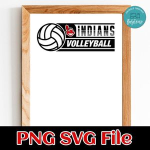 Indians Volleyball SVG design template