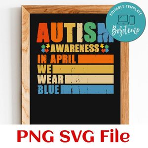 Autism Awareness PNG SVG design template