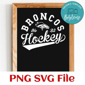 Broncos Hockey Team SVG Customizable