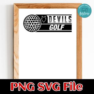Devils Golf SVG design template