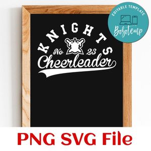 Knights Cheerleader Team SVG Customizable