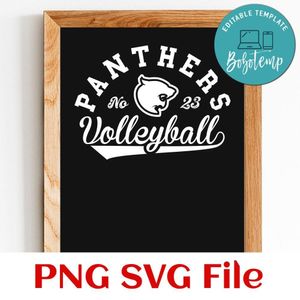 Panthers Volleyball Team SVG Customizable