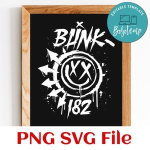 Blink 182 Rock PNG SVG design template