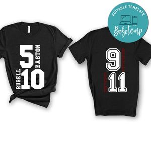 Sport custom name and number PNG design template