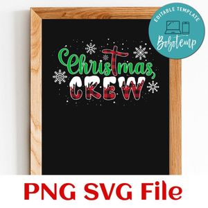 Christmas Crew PNG file template