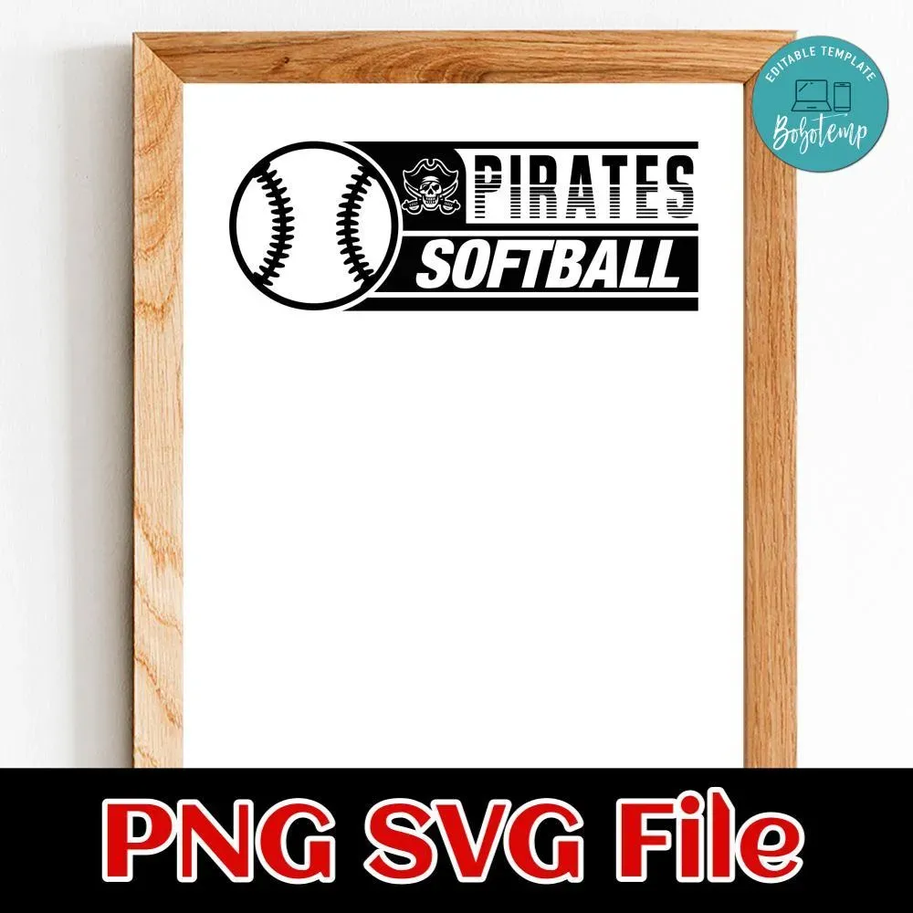 Pirates Softball SVG | Bobotemp