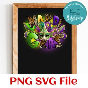 Mardi gras PNG file template