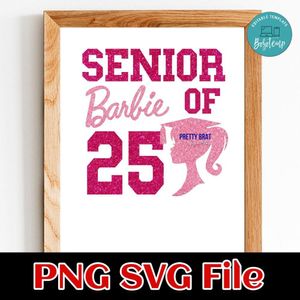Senior Barbie Customer Request PNG file template