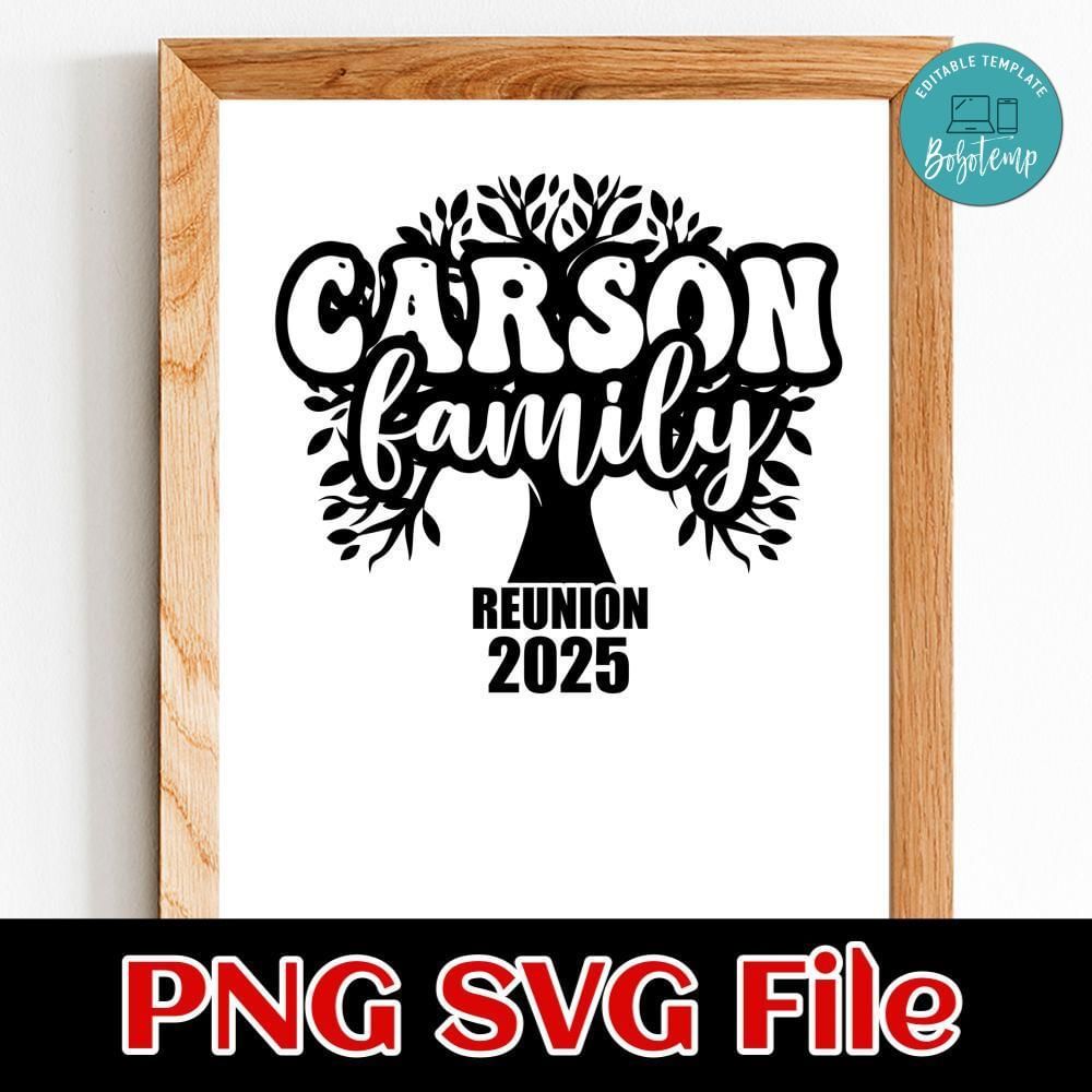 Reunion 2025 custom year Customer Request PNG file template