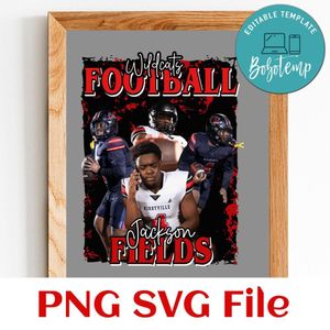 Custom Football Personalized Player Customer Request PNG file template